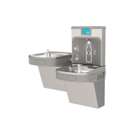 Elkay Elkay EZH20 Enhanced Water Bottle Refilling Station, Bi-Level, Filtered, Light Gray LZSTL8WSLP